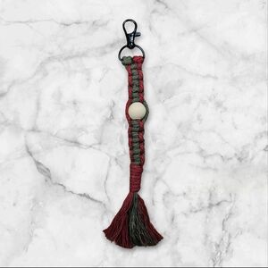Handmade macrame keychain